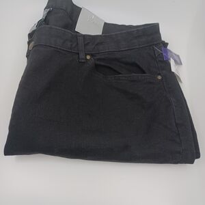 Catherines Black Straight Leg Jeans